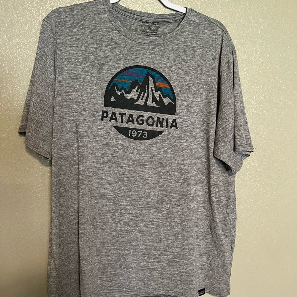 Mens size L gray Patagonia heathered t-shirt, extremely lightweight, never worn